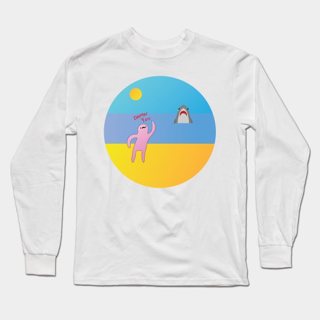 Honest blob hate sharks Long Sleeve T-Shirt by Sidou01